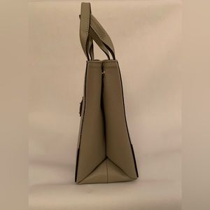 Valentino by Mario Valentino Audrey Grey Leather Satchel Shoulder Handbag